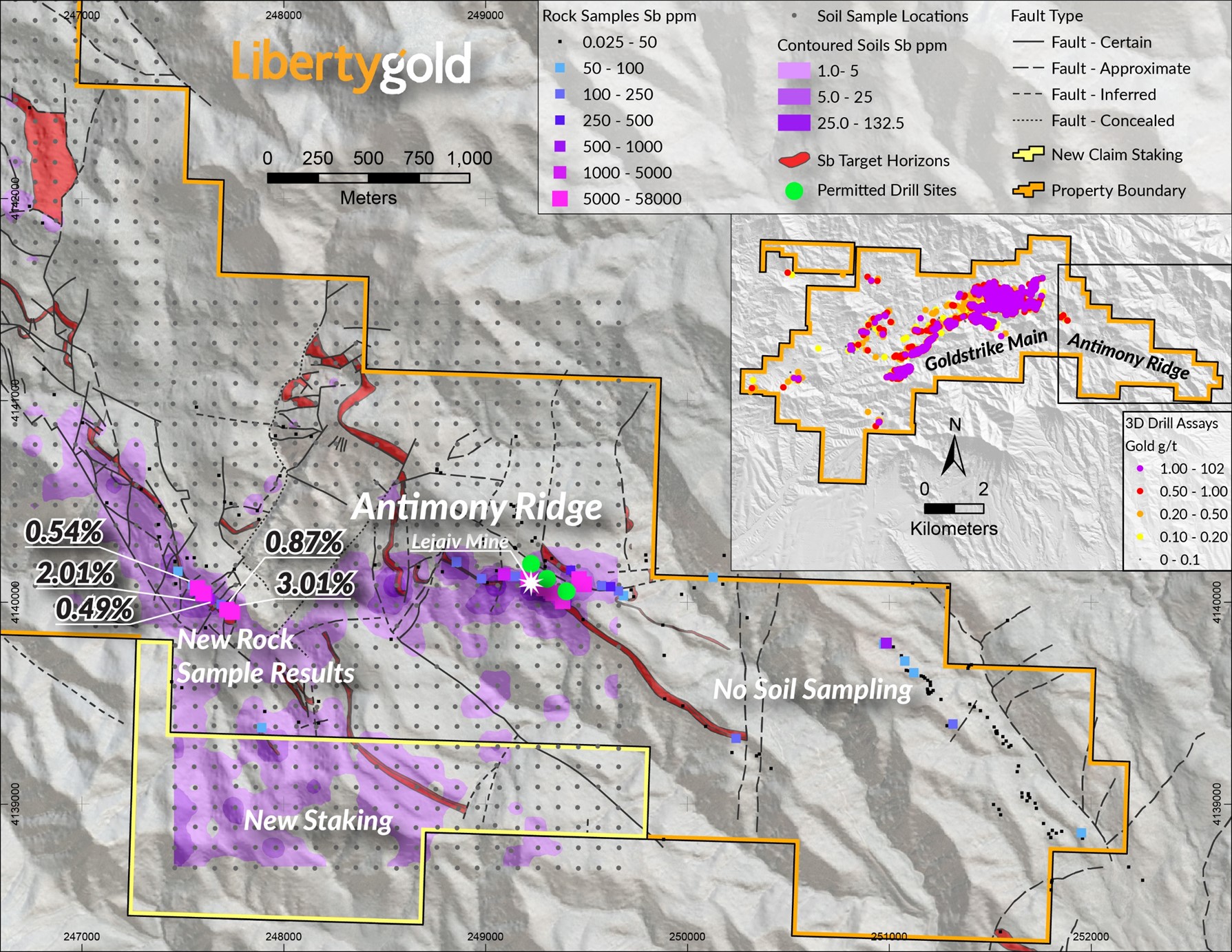 Liberty Gold Announces Intention to Spin-Out Goldstrike/Antimony Ridge Project, Southwest Utah to Create a New U.S. Strategic Metals Company